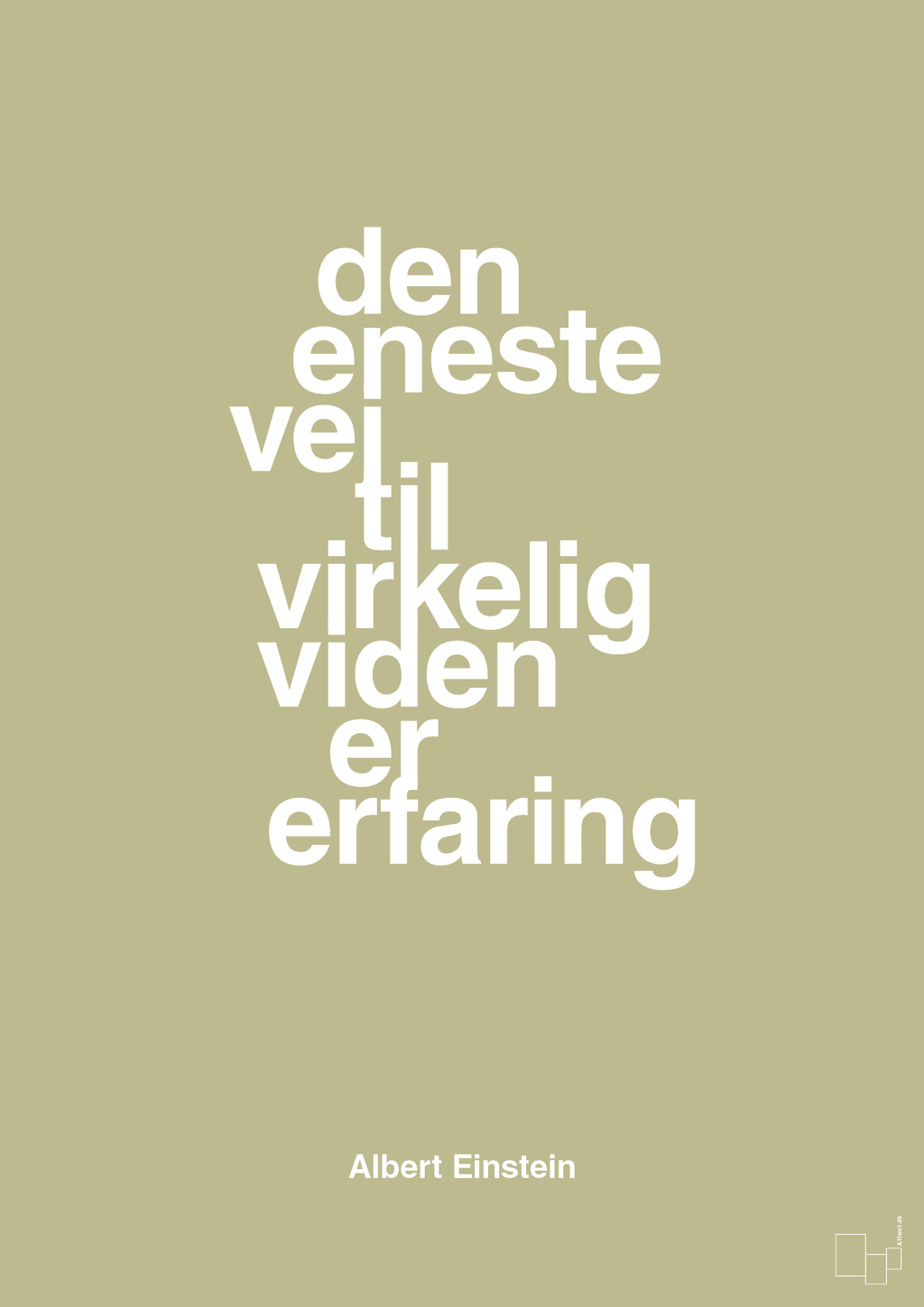 plakat: den eneste vej til virkelig viden er erfaring - back to nature-Fysiker-A1two3