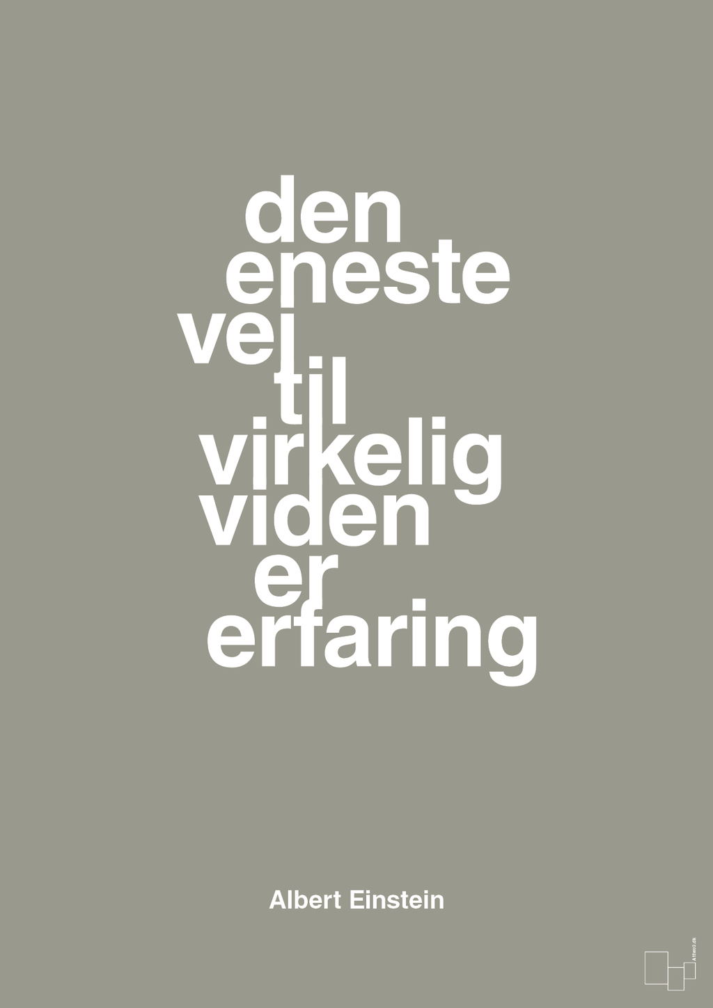 plakat: den eneste vej til virkelig viden er erfaring - battleship gray-Fysiker-A1two3
