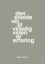 plakat: den eneste vej til virkelig viden er erfaring - battleship gray-Fysiker-A1two3