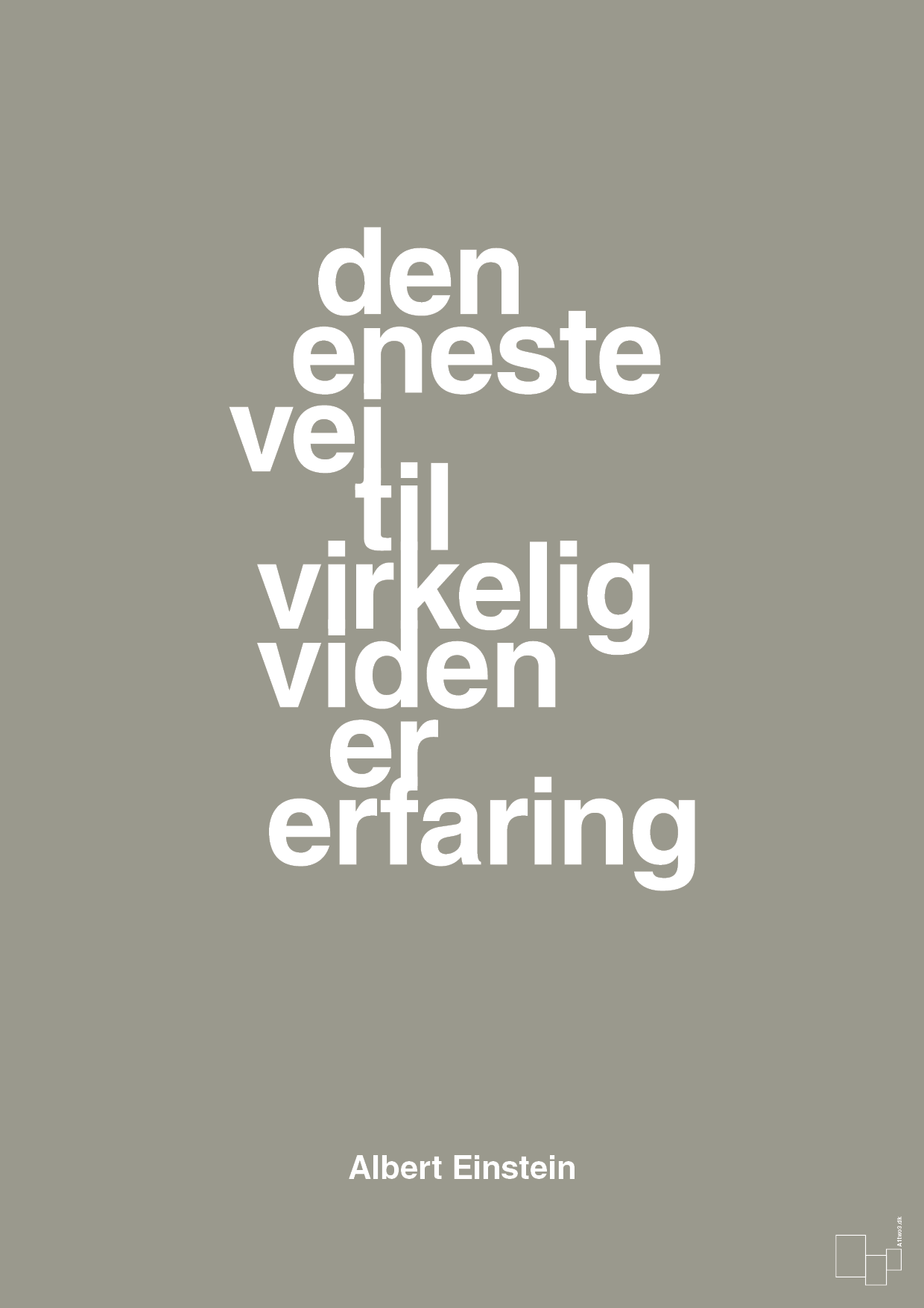 plakat: den eneste vej til virkelig viden er erfaring - battleship gray-Fysiker-A1two3