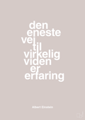 plakat: den eneste vej til virkelig viden er erfaring - broken beige-Fysiker-A1two3