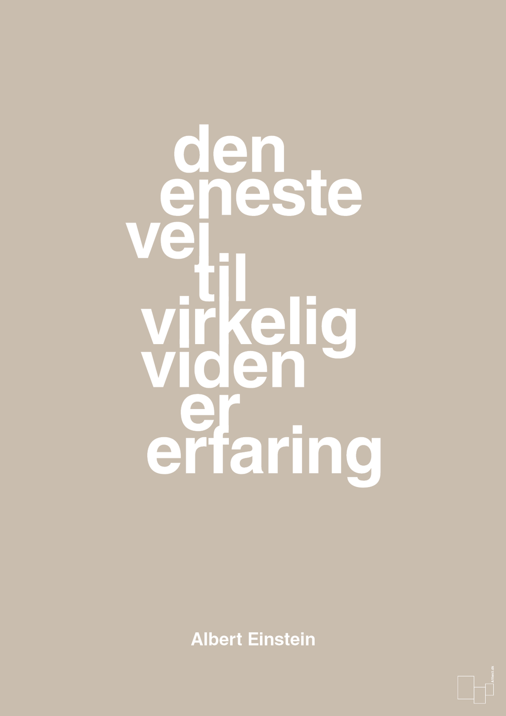 plakat: den eneste vej til virkelig viden er erfaring - creamy mushroom-Fysiker-A1two3
