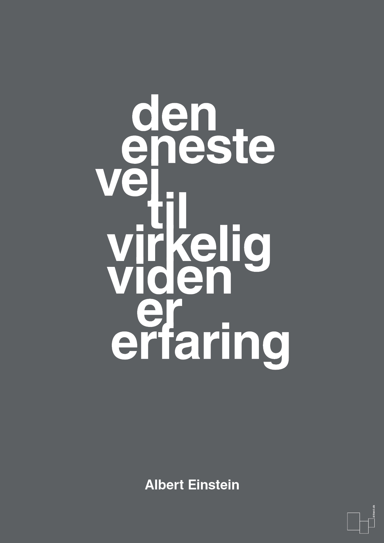 plakat: den eneste vej til virkelig viden er erfaring - graphic charcoal-Fysiker-A1two3