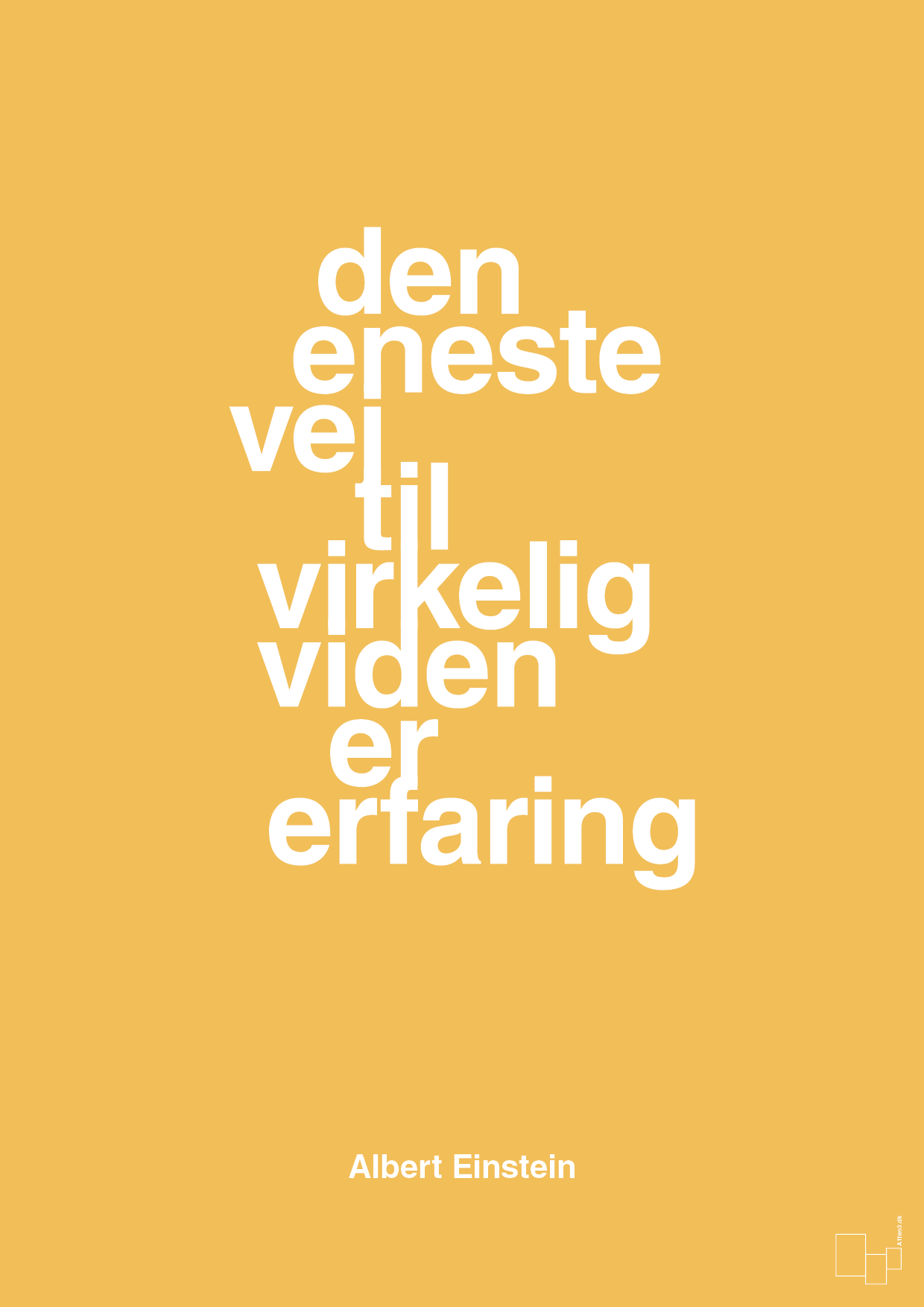 plakat: den eneste vej til virkelig viden er erfaring - honeycomb-Fysiker-A1two3