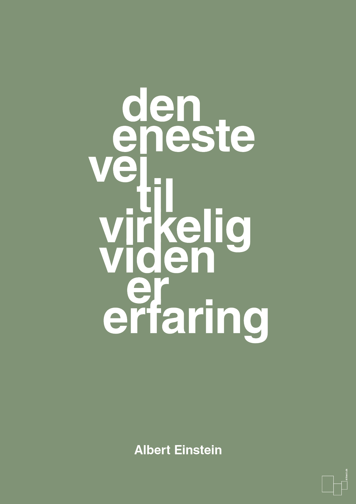 plakat: den eneste vej til virkelig viden er erfaring - jade-Fysiker-A1two3