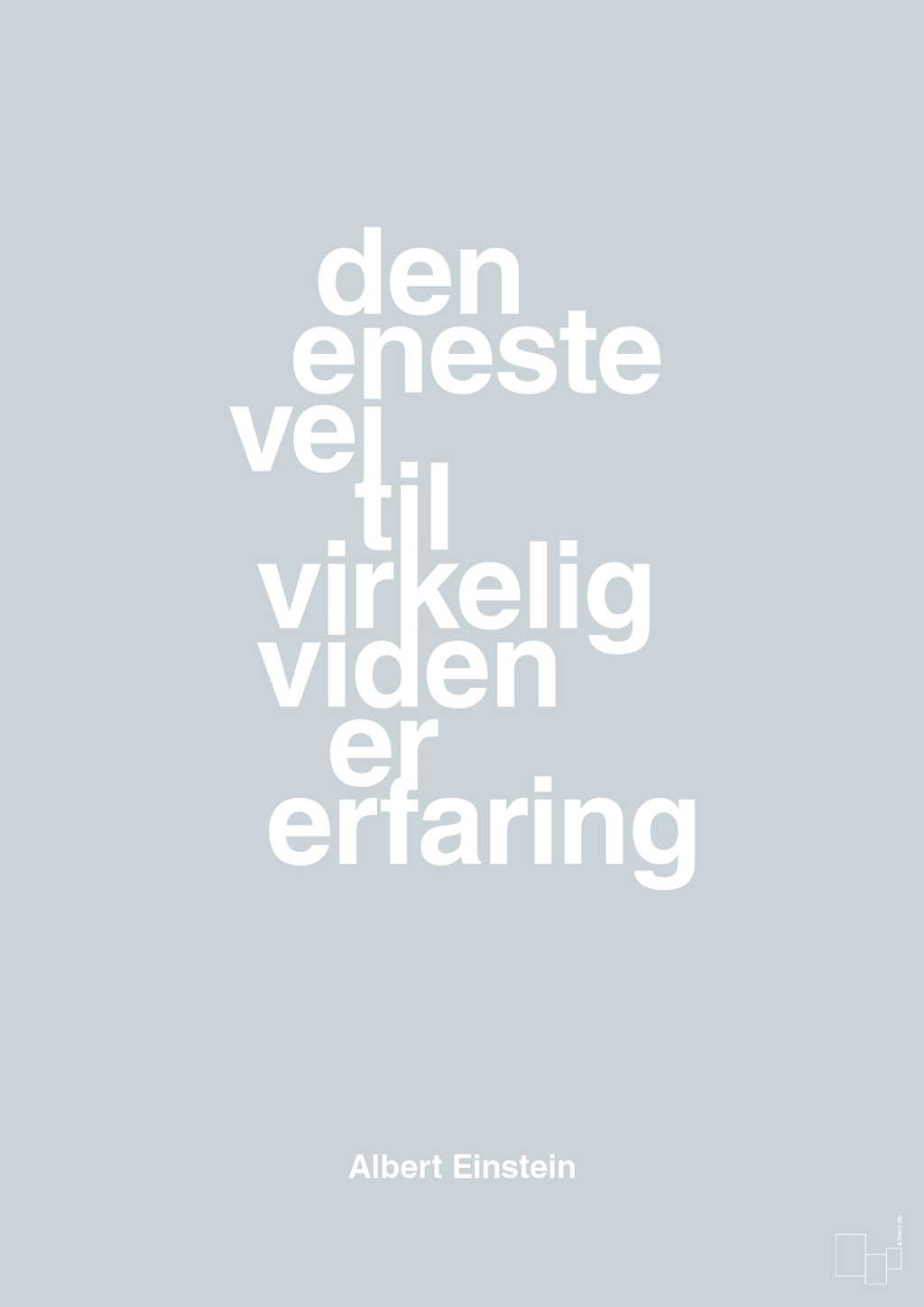 plakat: den eneste vej til virkelig viden er erfaring - light drizzle-Fysiker-A1two3