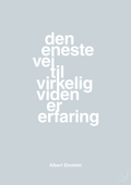 plakat: den eneste vej til virkelig viden er erfaring - light drizzle-Fysiker-A1two3