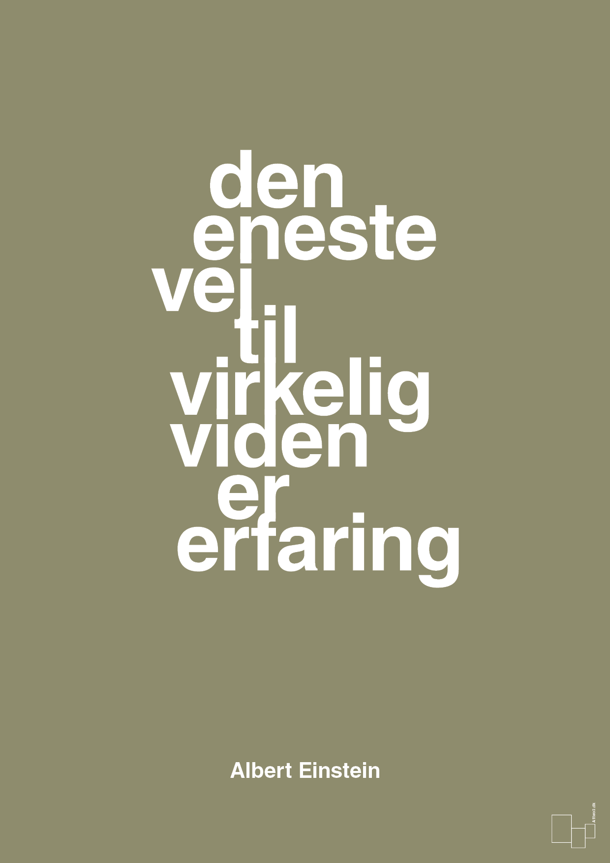 plakat: den eneste vej til virkelig viden er erfaring - misty forrest-Fysiker-A1two3