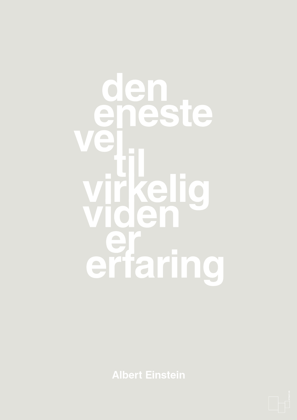 plakat: den eneste vej til virkelig viden er erfaring - painters white-Fysiker-A1two3