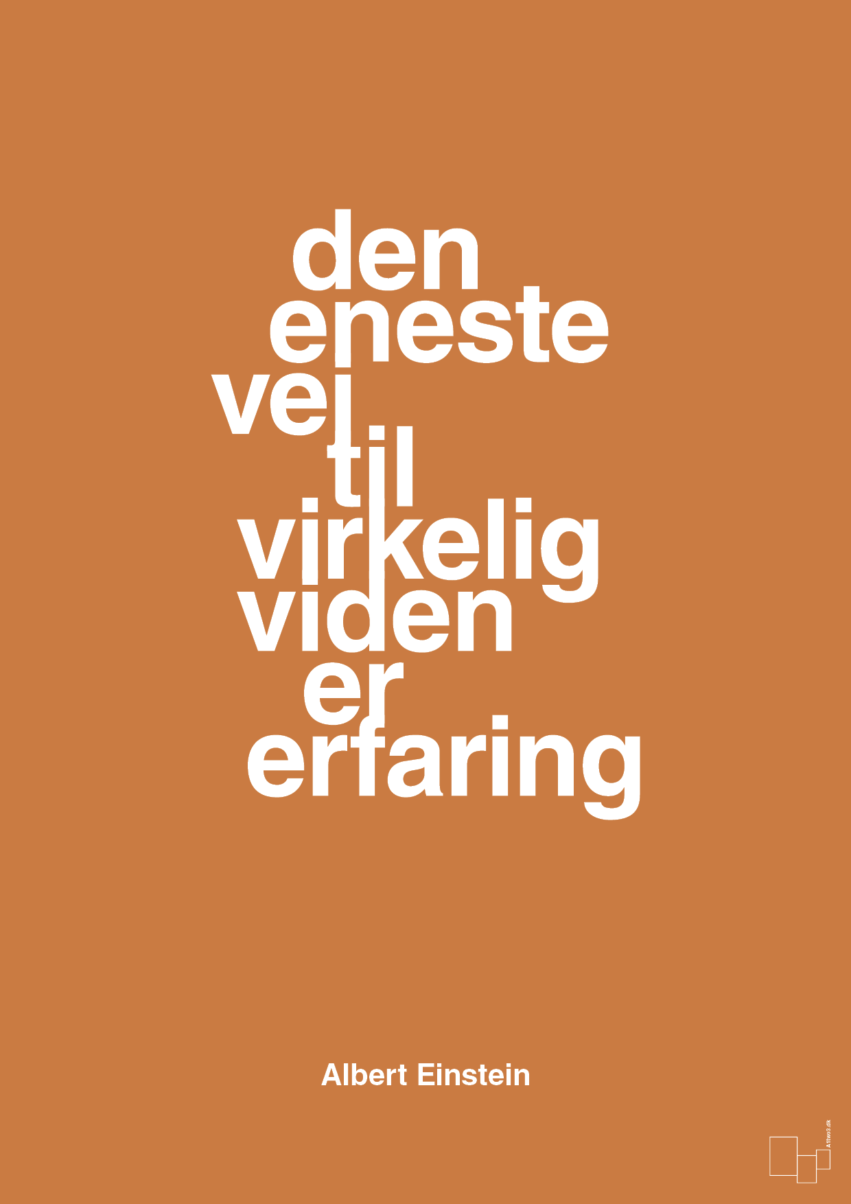 plakat: den eneste vej til virkelig viden er erfaring - rumba orange-Fysiker-A1two3