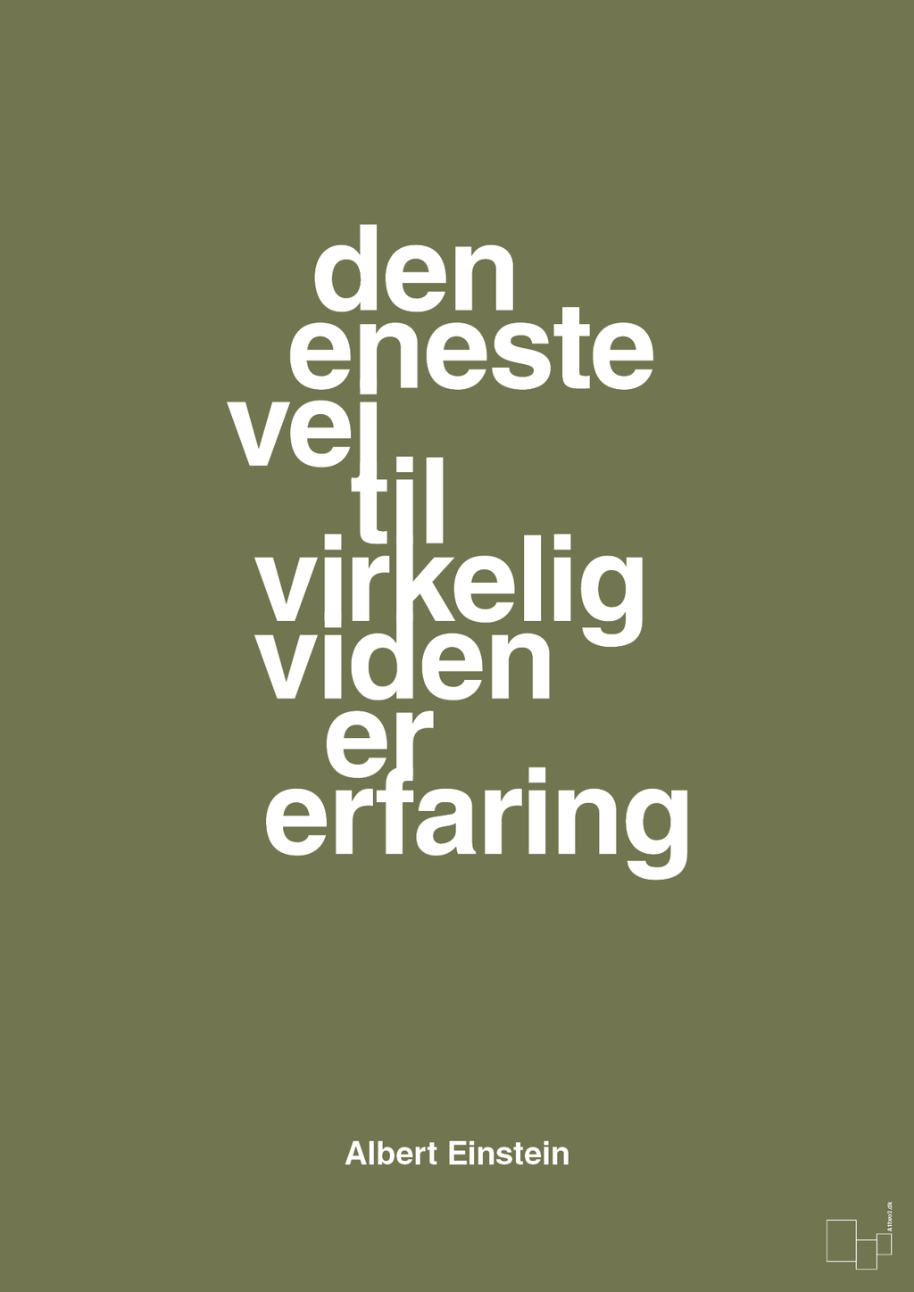 plakat: den eneste vej til virkelig viden er erfaring - secret meadow-Fysiker-A1two3