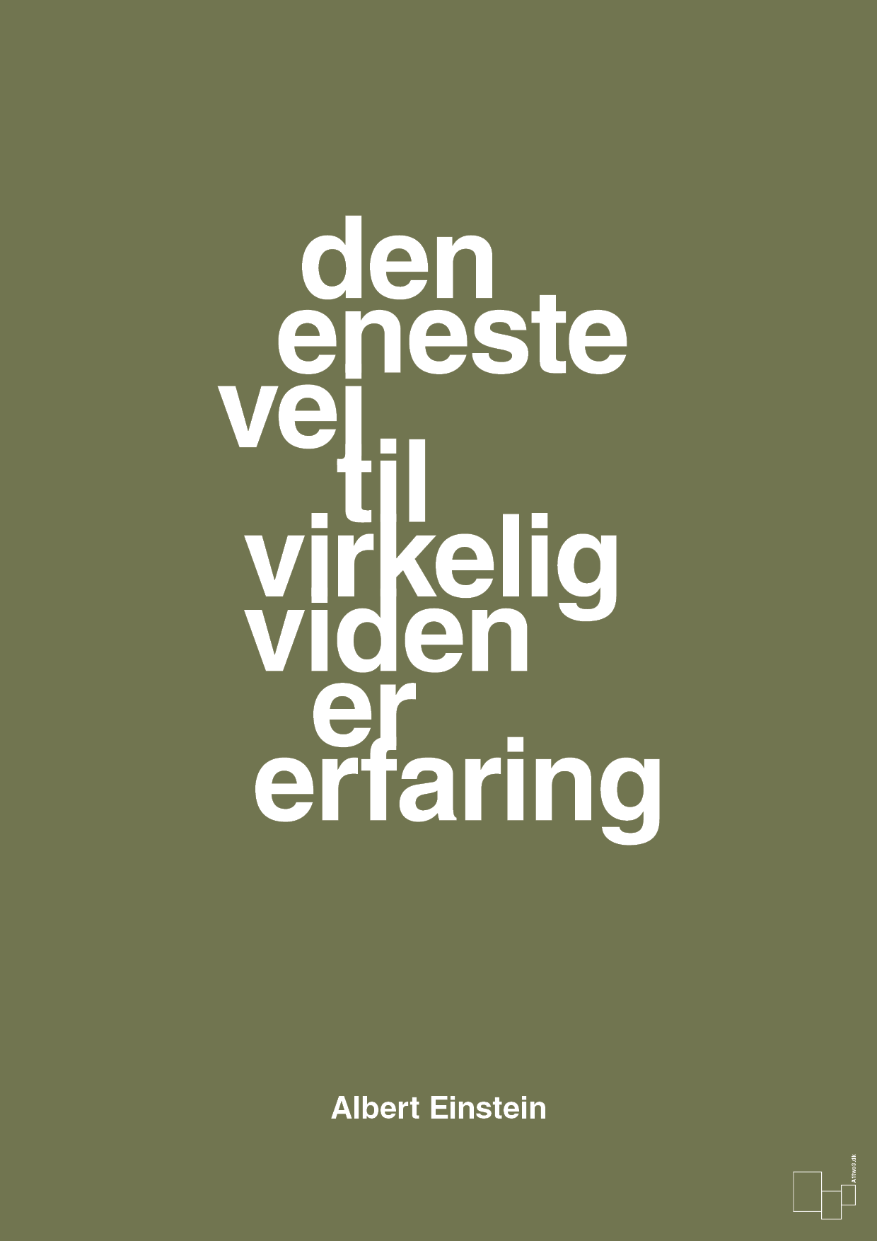 plakat: den eneste vej til virkelig viden er erfaring - secret meadow-Fysiker-A1two3