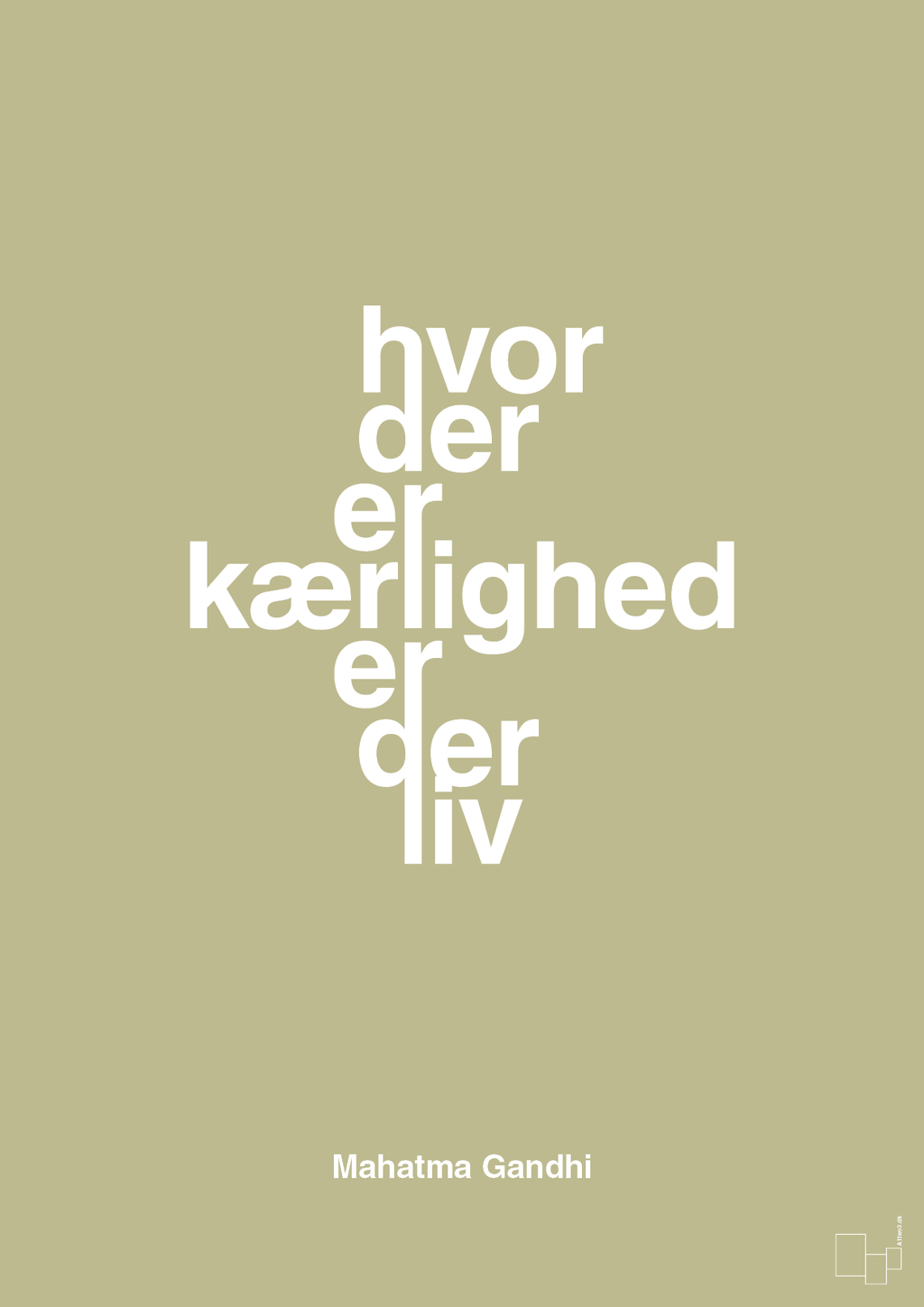 plakat: hvor der er kærlighed er der liv - back to nature-Politikker-A1two3