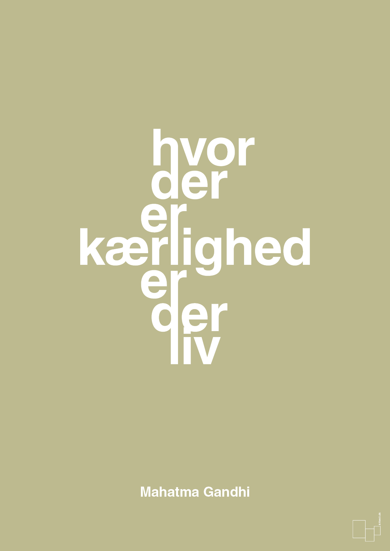 plakat: hvor der er kærlighed er der liv - back to nature-Politikker-A1two3
