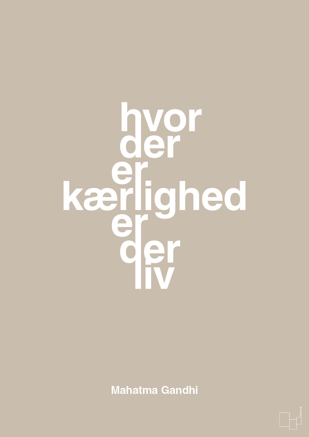 plakat: hvor der er kærlighed er der liv - creamy mushroom-Politikker-A1two3