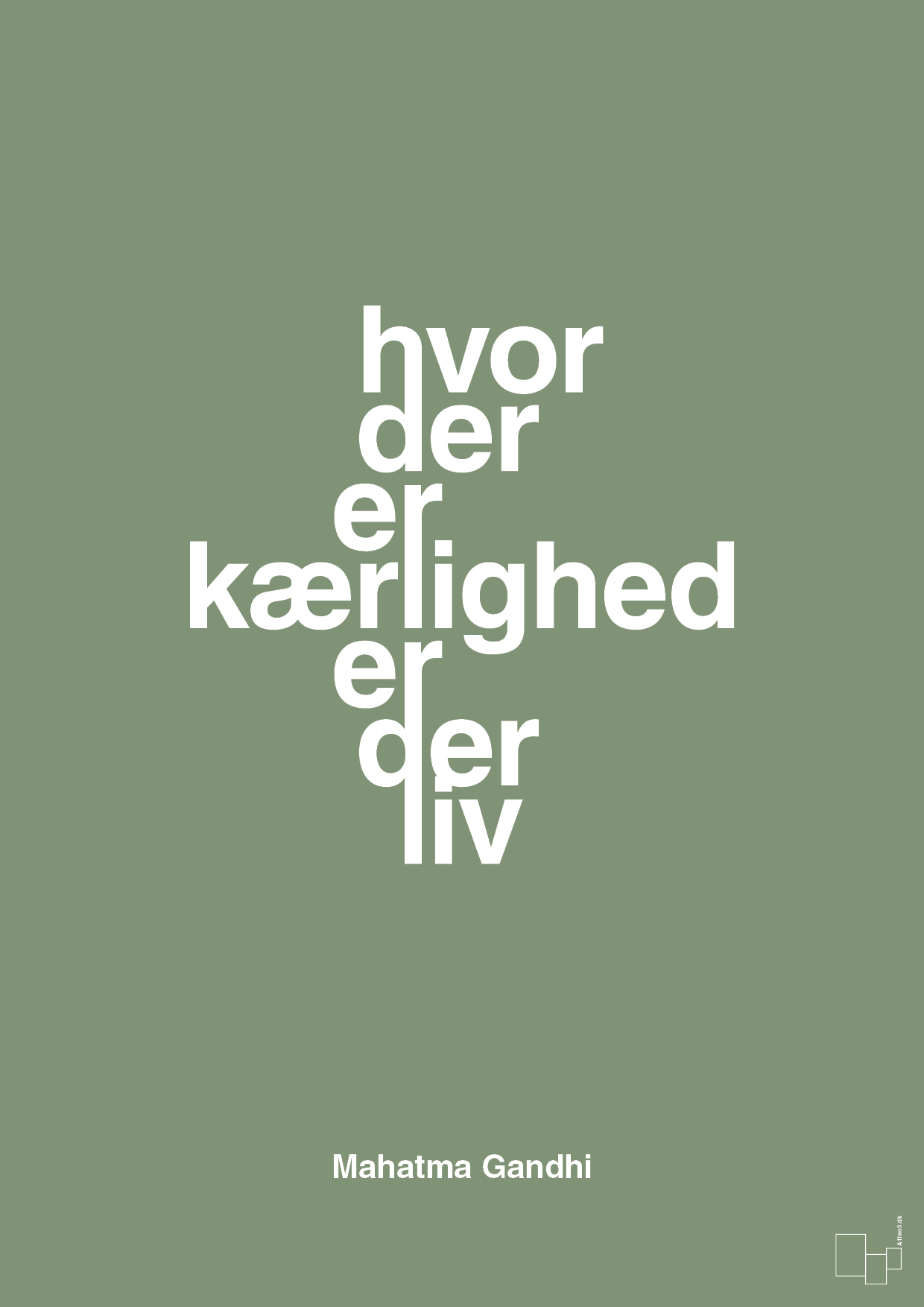 plakat: hvor der er kærlighed er der liv - jade-Politikker-A1two3