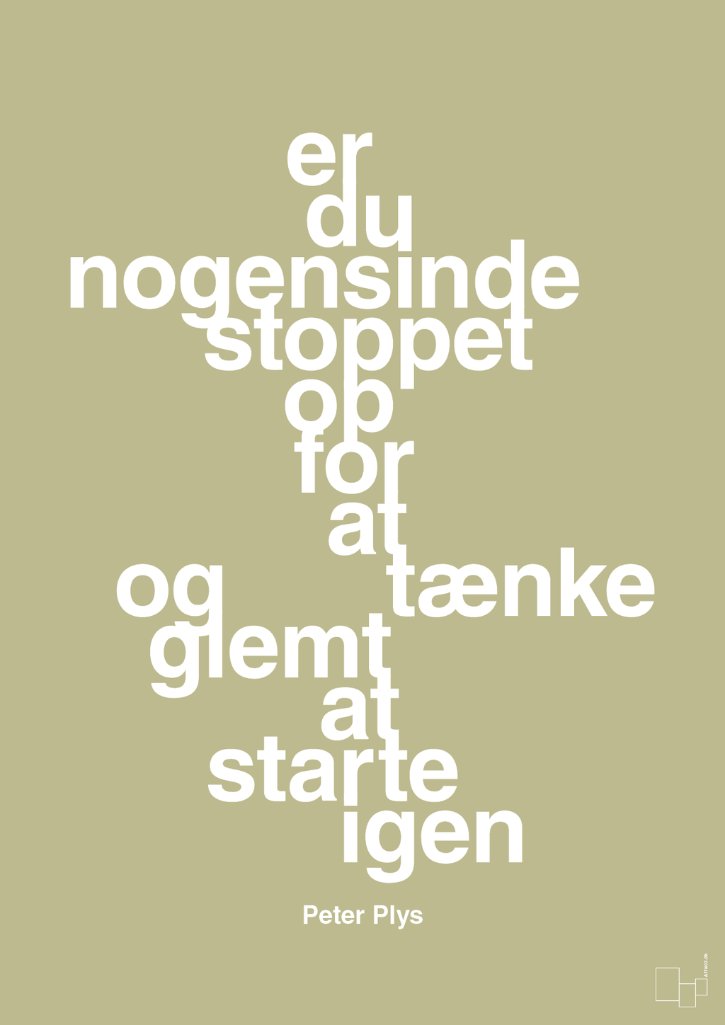 plakat: er du nogensinde stoppet op for at tænke og glemt at starte igen - back to nature-Børnebogsfigur-A1two3