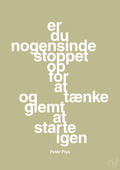 plakat: er du nogensinde stoppet op for at tænke og glemt at starte igen - back to nature-Børnebogsfigur-A1two3