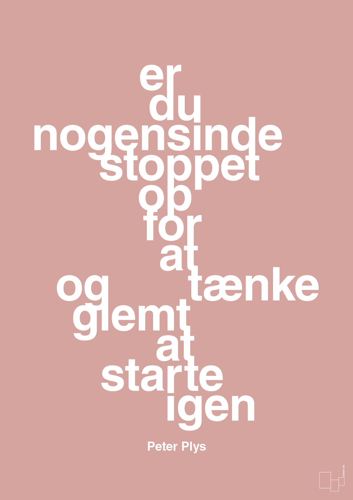 plakat: er du nogensinde stoppet op for at tænke og glemt at starte igen - bubble shell-Børnebogsfigur-A1two3