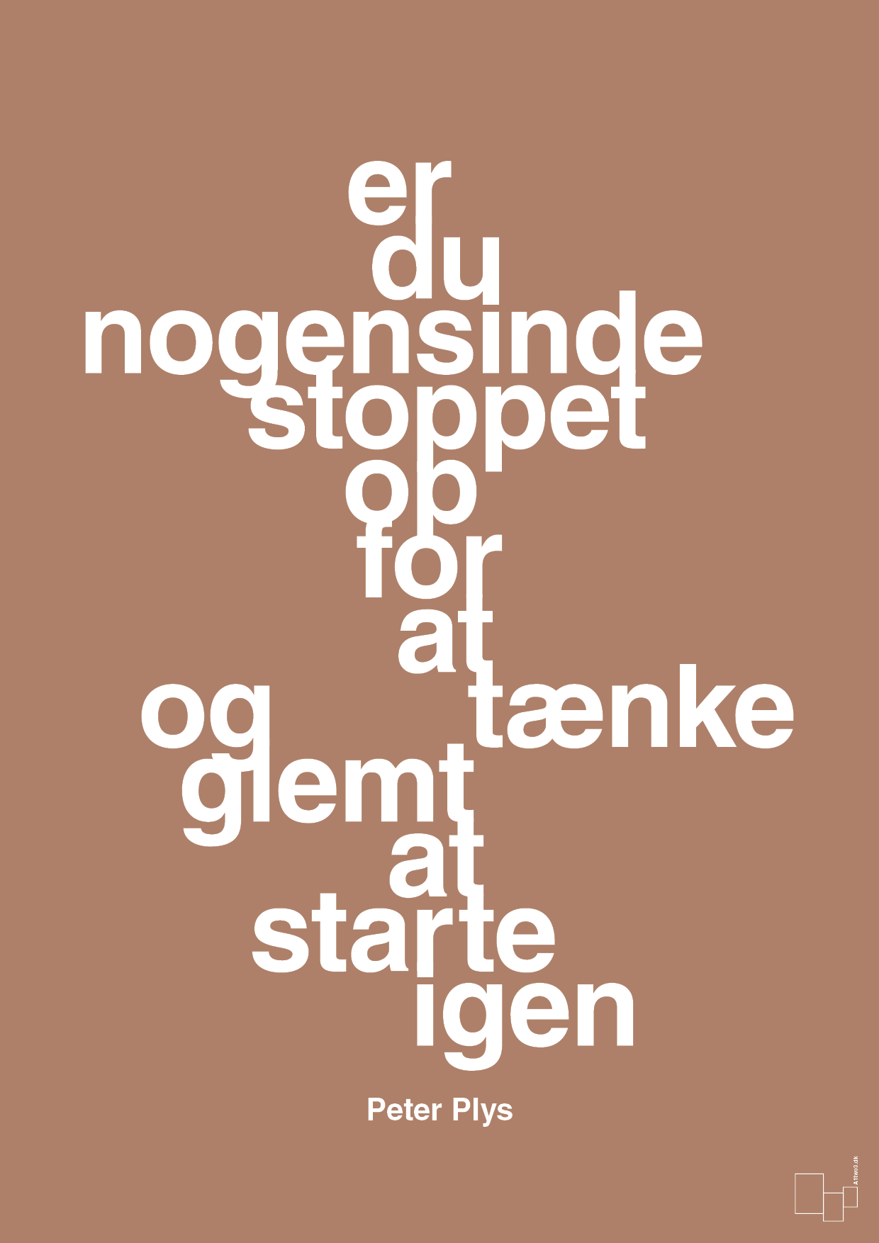 plakat: er du nogensinde stoppet op for at tænke og glemt at starte igen - cider spice-Børnebogsfigur-A1two3