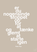 plakat: er du nogensinde stoppet op for at tænke og glemt at starte igen - creamy mushroom-Børnebogsfigur-A1two3
