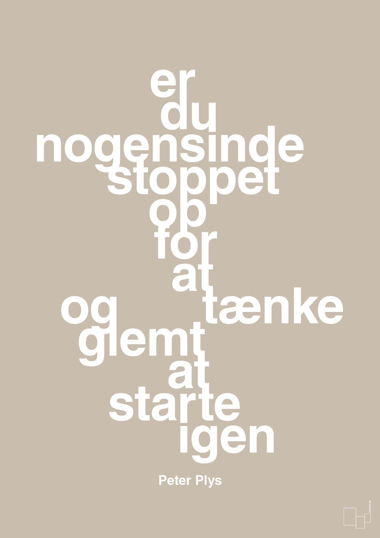 plakat: er du nogensinde stoppet op for at tænke og glemt at starte igen - creamy mushroom-Børnebogsfigur-A1two3