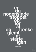 plakat: er du nogensinde stoppet op for at tænke og glemt at starte igen - graphic charcoal-Børnebogsfigur-A1two3