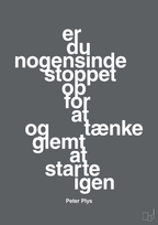 plakat: er du nogensinde stoppet op for at tænke og glemt at starte igen - graphic charcoal-Børnebogsfigur-A1two3