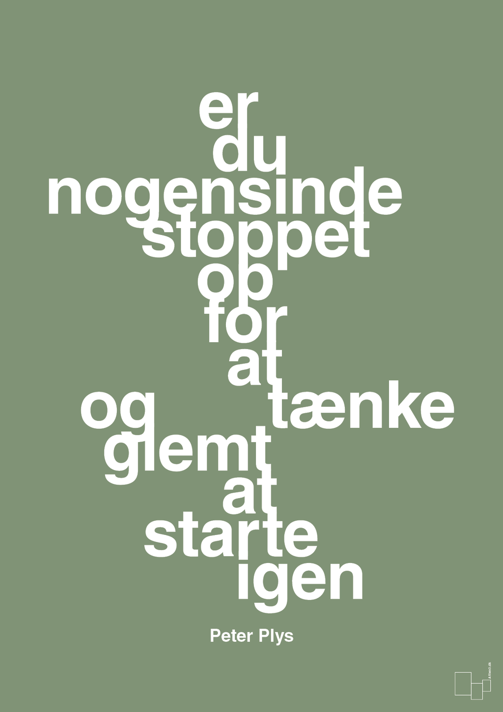 plakat: er du nogensinde stoppet op for at tænke og glemt at starte igen - jade-Børnebogsfigur-A1two3