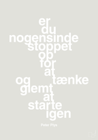 plakat: er du nogensinde stoppet op for at tænke og glemt at starte igen - painters white-Børnebogsfigur-A1two3