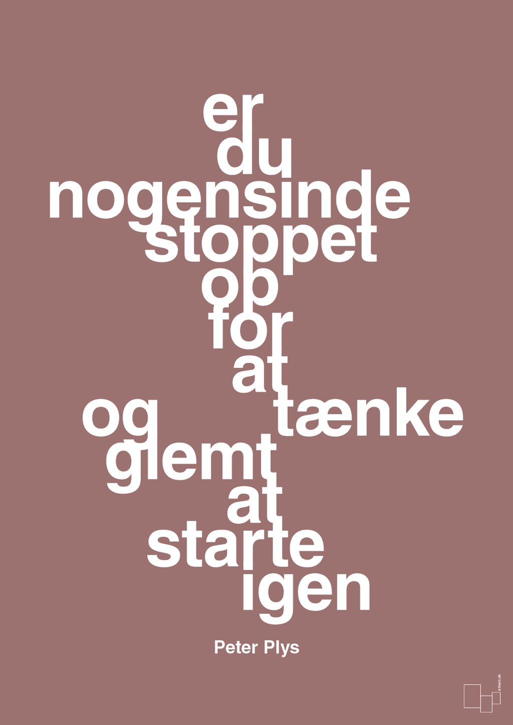 plakat: er du nogensinde stoppet op for at tænke og glemt at starte igen - plum-Børnebogsfigur-A1two3