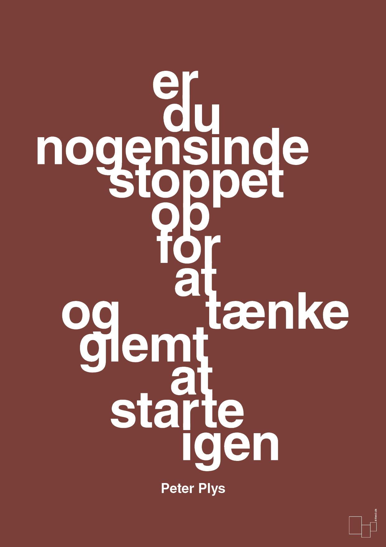 plakat: er du nogensinde stoppet op for at tænke og glemt at starte igen - red pepper-Børnebogsfigur-A1two3