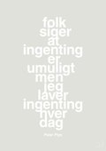 plakat: folk siger at ingenting er umuligt men jeg laver ingenting hver dag - painters white-Børnebogsfigur-A1two3