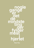 plakat: nogle gange er det de mindste ting der fylder mest i hjertet - back to nature-Børnebogsfigur-A1two3