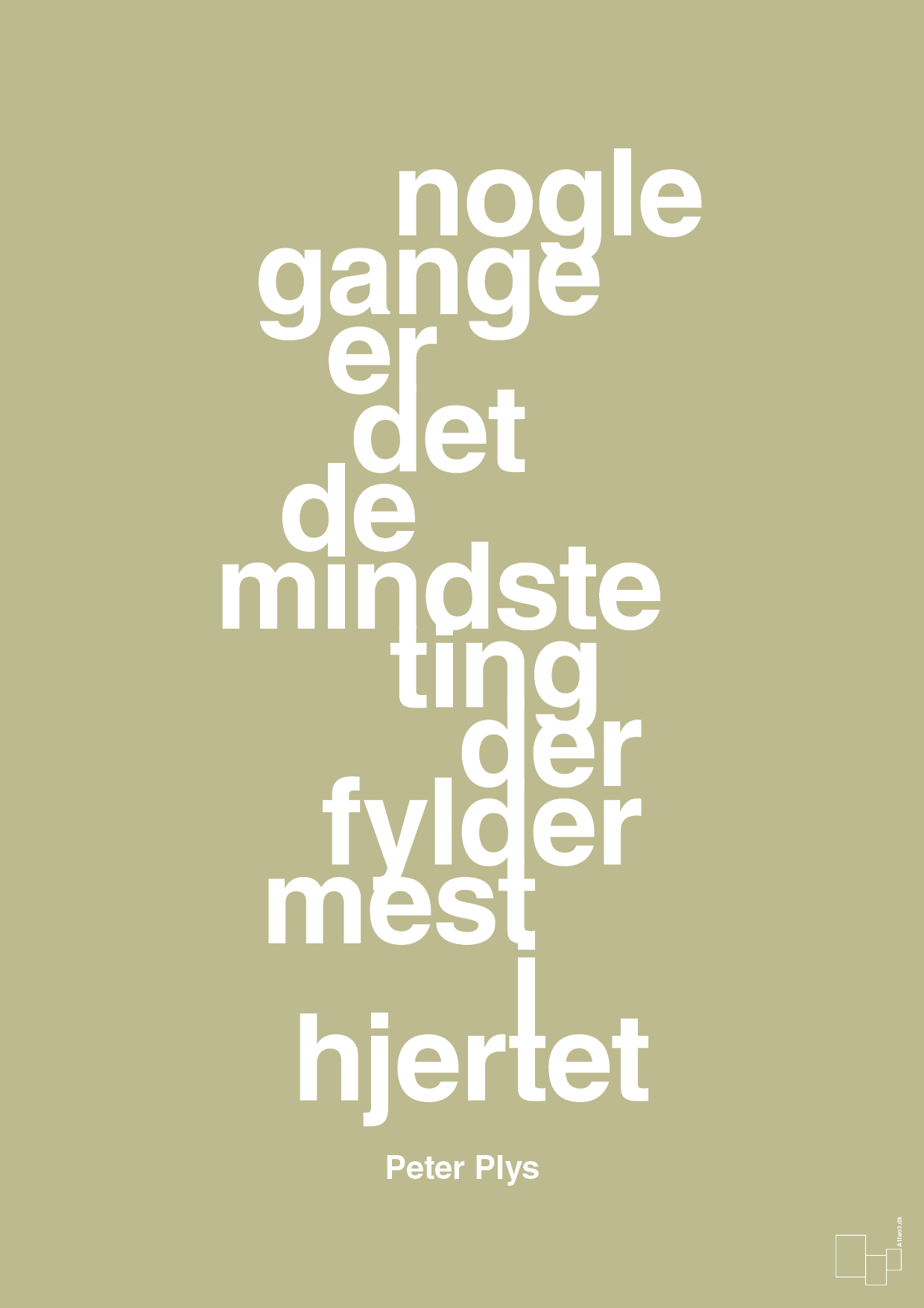 plakat: nogle gange er det de mindste ting der fylder mest i hjertet - back to nature-Børnebogsfigur-A1two3