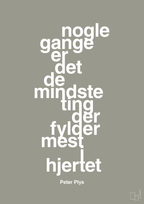 plakat: nogle gange er det de mindste ting der fylder mest i hjertet - battleship gray-Børnebogsfigur-A1two3