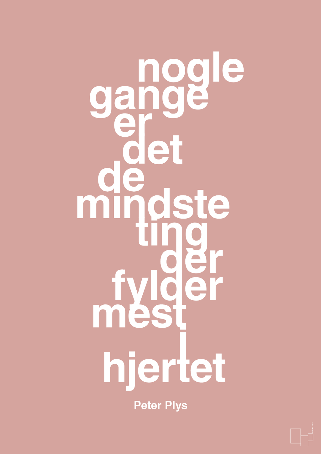 plakat: nogle gange er det de mindste ting der fylder mest i hjertet - bubble shell-Børnebogsfigur-A1two3