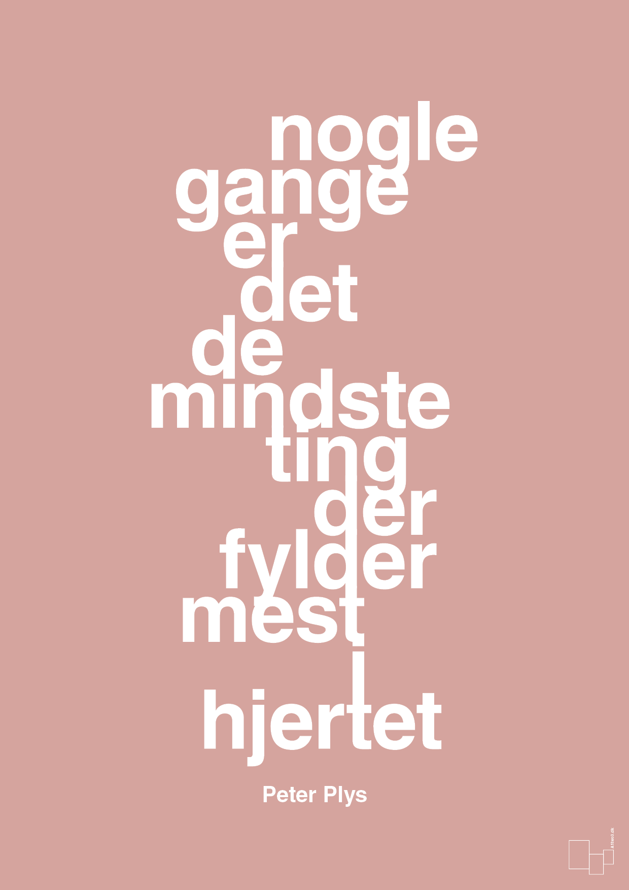 plakat: nogle gange er det de mindste ting der fylder mest i hjertet - bubble shell-Børnebogsfigur-A1two3