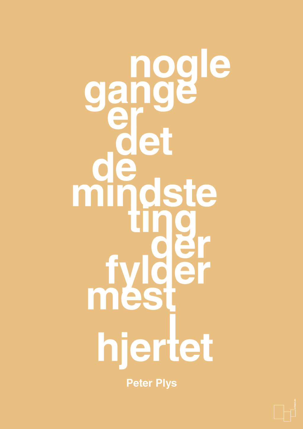 plakat: nogle gange er det de mindste ting der fylder mest i hjertet - charismatic-Børnebogsfigur-A1two3