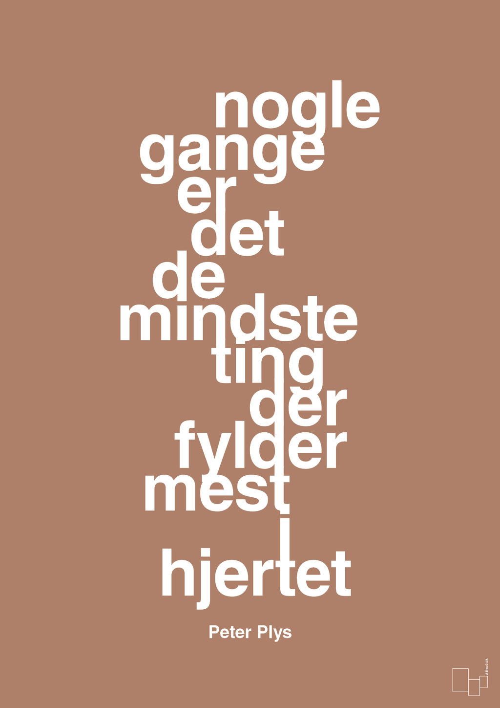 plakat: nogle gange er det de mindste ting der fylder mest i hjertet - cider spice-Børnebogsfigur-A1two3