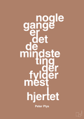 plakat: nogle gange er det de mindste ting der fylder mest i hjertet - cider spice-Børnebogsfigur-A1two3