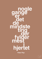 plakat: nogle gange er det de mindste ting der fylder mest i hjertet - cider spice-Børnebogsfigur-A1two3