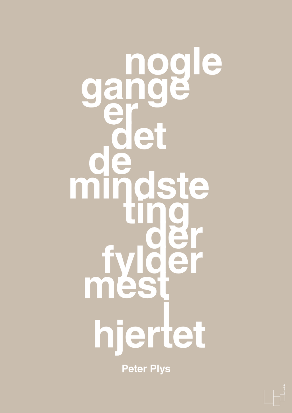 plakat: nogle gange er det de mindste ting der fylder mest i hjertet - creamy mushroom-Børnebogsfigur-A1two3