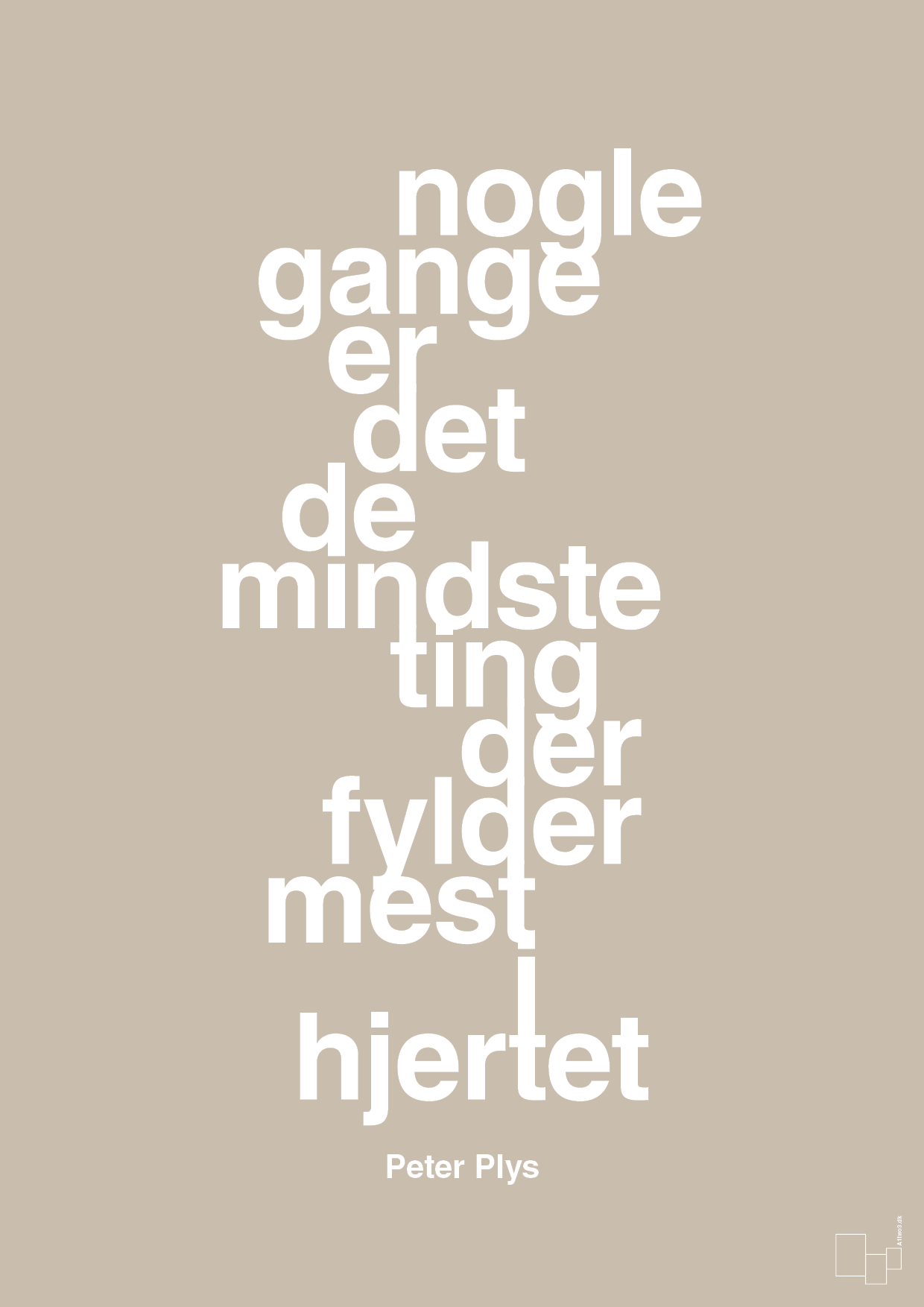 plakat: nogle gange er det de mindste ting der fylder mest i hjertet - creamy mushroom-Børnebogsfigur-A1two3