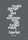 plakat: nogle gange er det de mindste ting der fylder mest i hjertet - graphic charcoal-Børnebogsfigur-A1two3