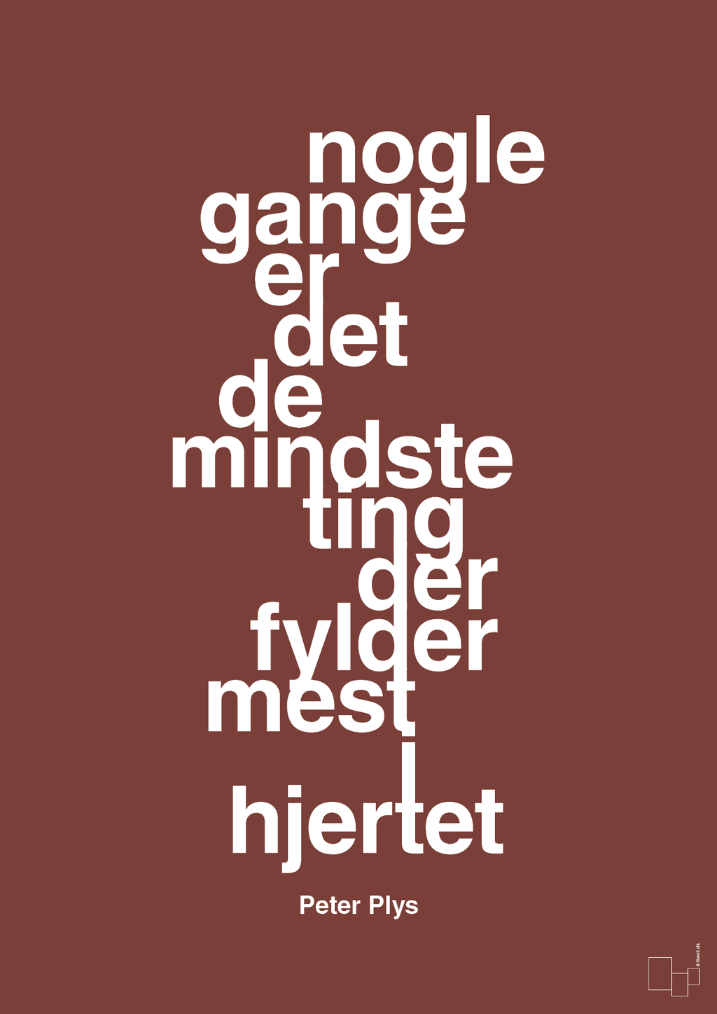 plakat: nogle gange er det de mindste ting der fylder mest i hjertet - red pepper-Børnebogsfigur-A1two3