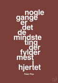 plakat: nogle gange er det de mindste ting der fylder mest i hjertet - red pepper-Børnebogsfigur-A1two3