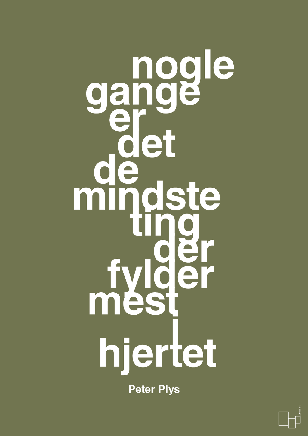 plakat: nogle gange er det de mindste ting der fylder mest i hjertet - secret meadow-Børnebogsfigur-A1two3