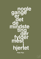 plakat: nogle gange er det de mindste ting der fylder mest i hjertet - secret meadow-Børnebogsfigur-A1two3