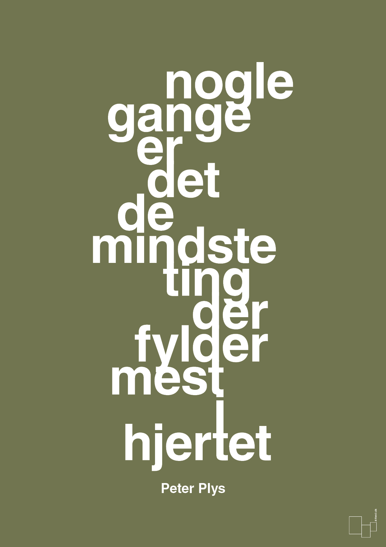 plakat: nogle gange er det de mindste ting der fylder mest i hjertet - secret meadow-Børnebogsfigur-A1two3